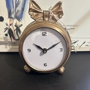 Made in India gold bow desk clock